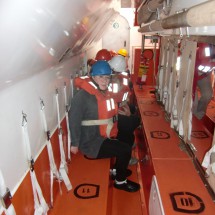 Inside the lifeboat